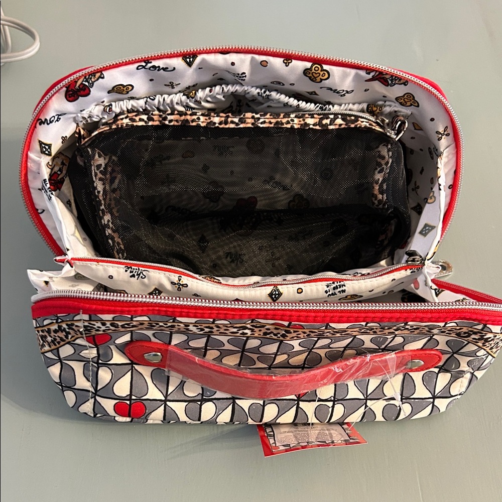 Women's Patterned Bag - Red and Black - Picture 9 of 10